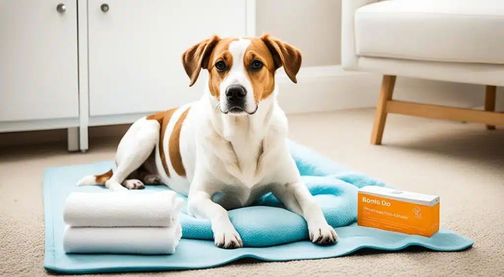 Préparation avant la mise bas d'une chienne