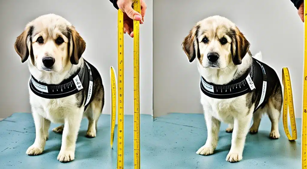 mesurer le garrot d'un chien