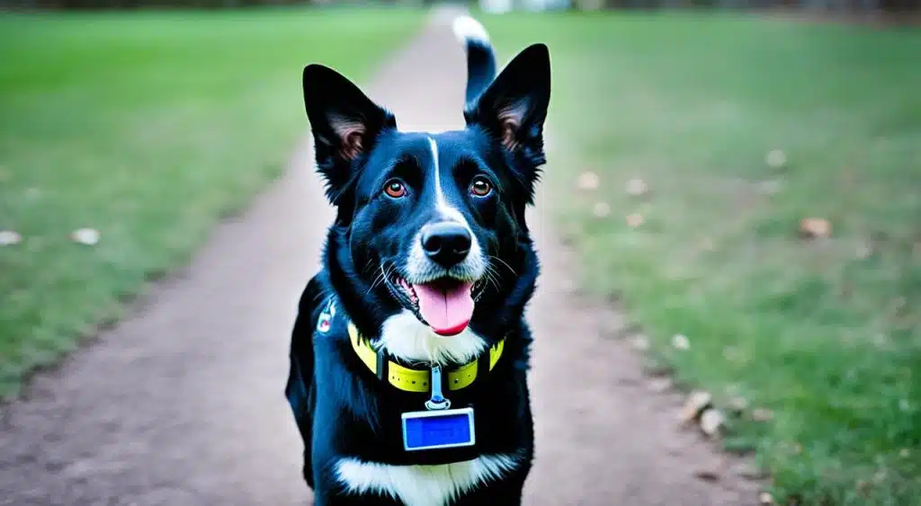 Chien avec GPS