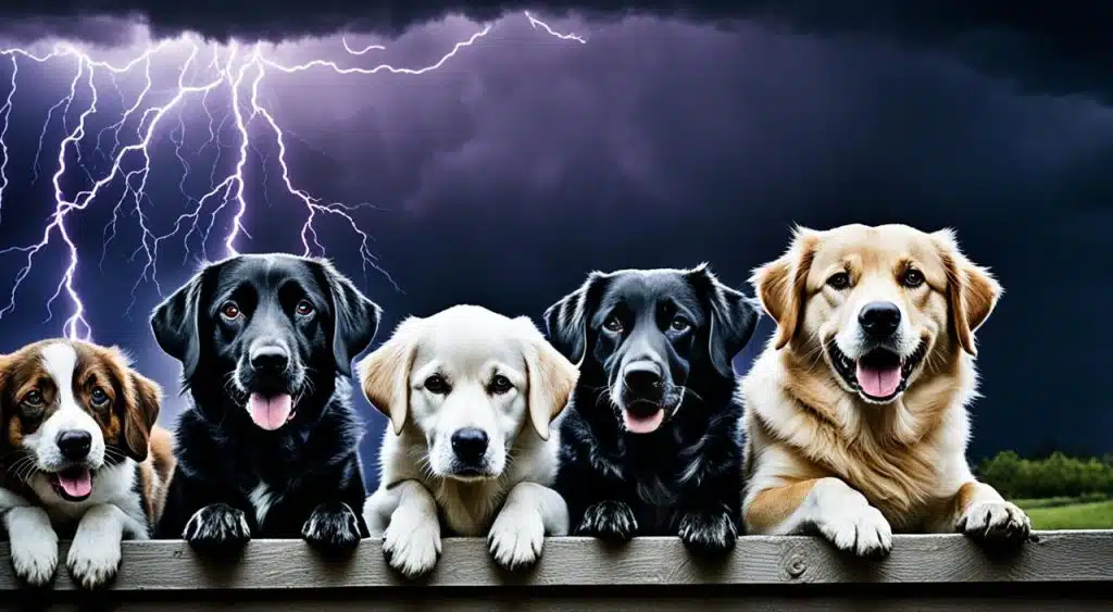 chiens sensibles aux orages
