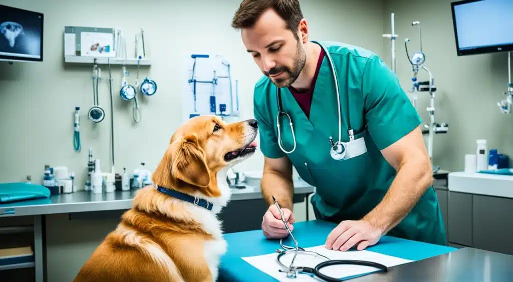 examen vétérinaire maux de ventre chien