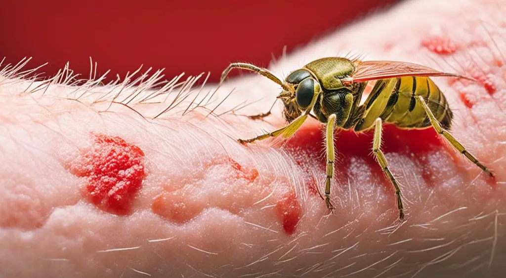 réactions allergiques aux piqûres de puces
