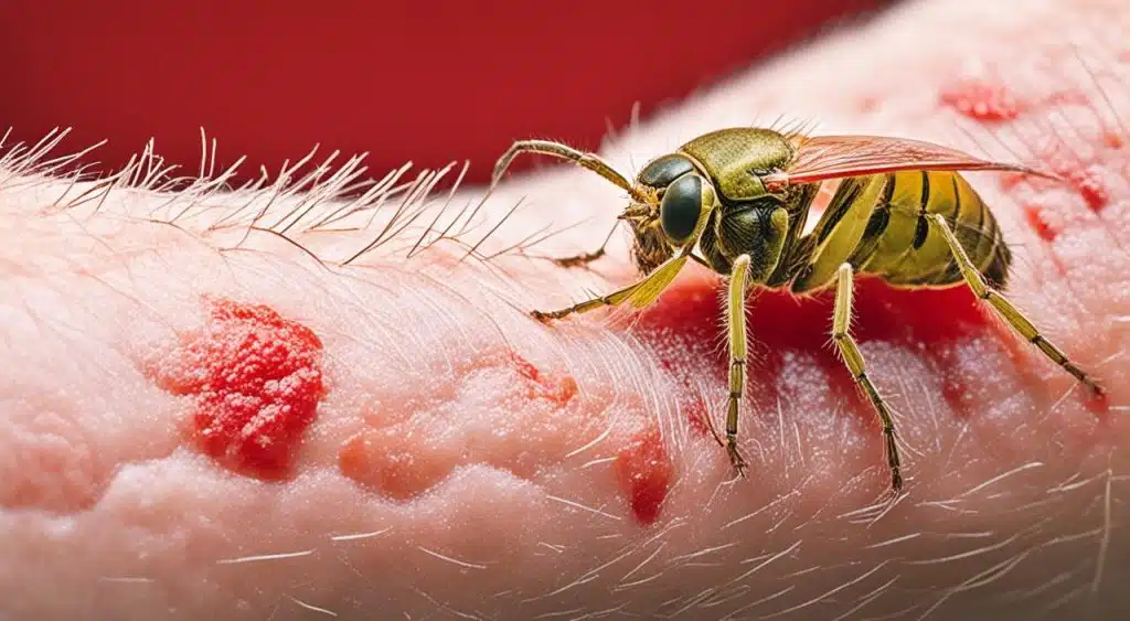 réactions allergiques aux piqûres de puces