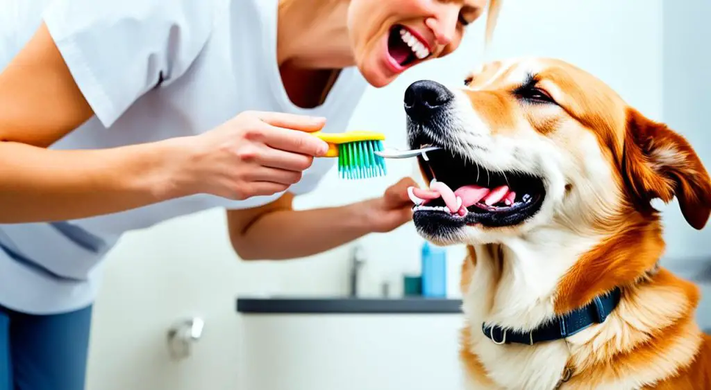 brossage des dents du chien